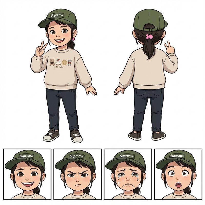 AI-generated manga character